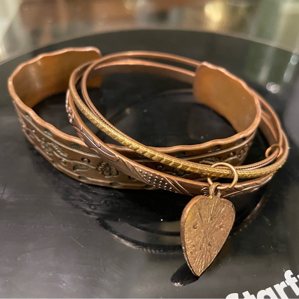 Vintage copper bracelets